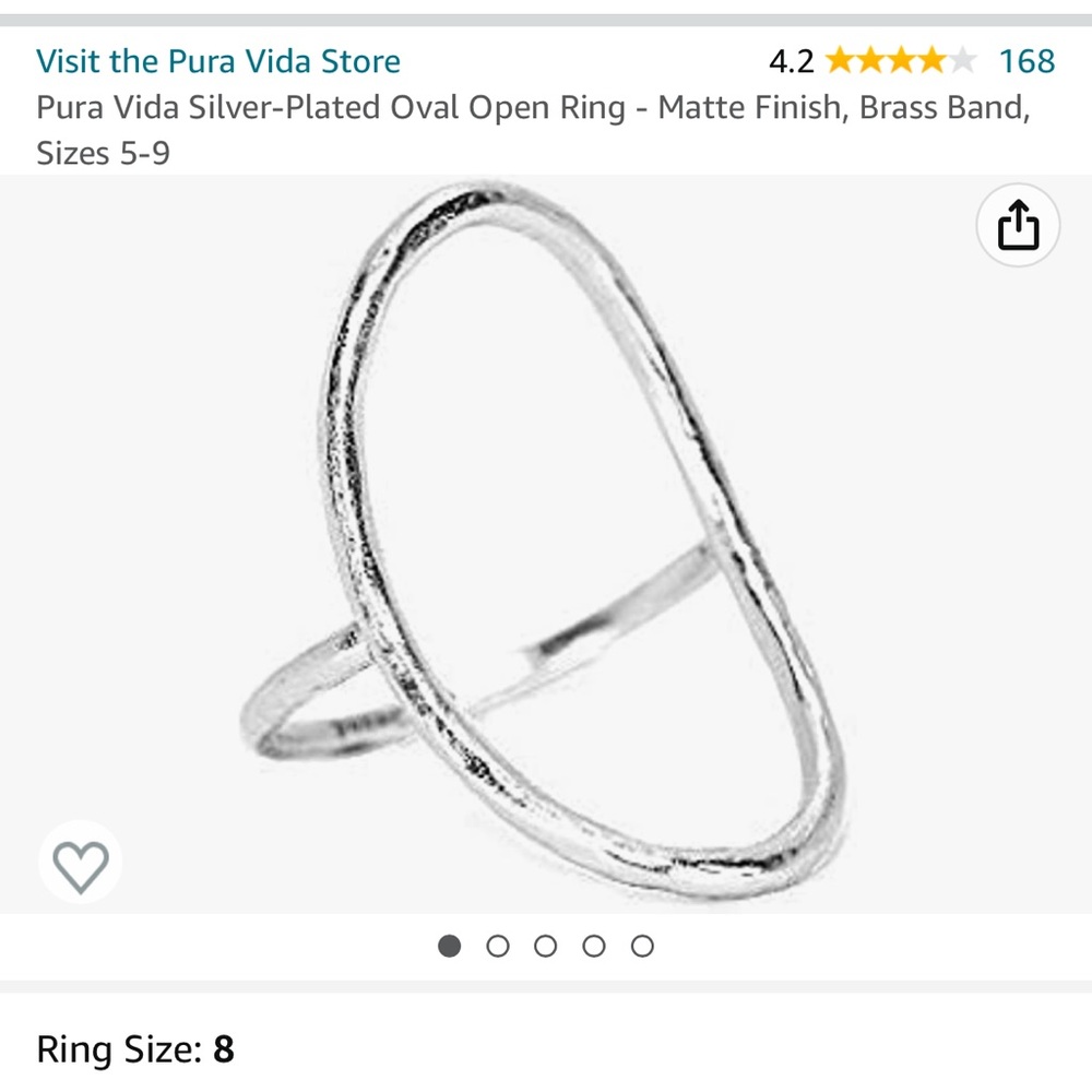 Silver ring size 8